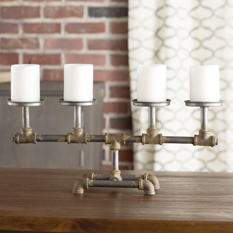 Williston Aurelia Pipe Metal Candelabra & Reviews Wayfair